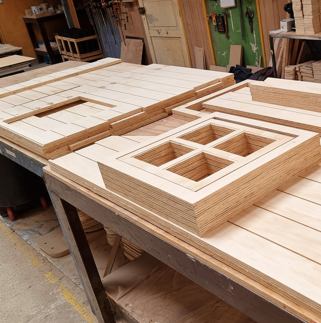 Cortes de madera cnc para casita de muñecas